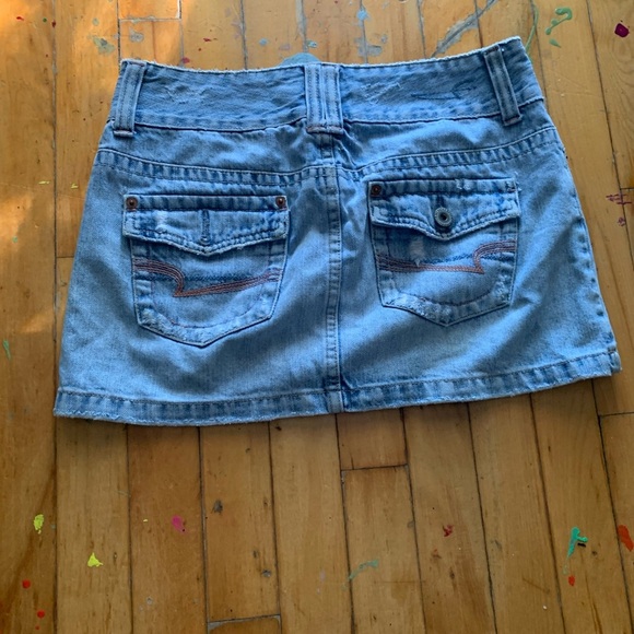 Vintage y2k American eagle micro mini denim skirt - Picture 1 of 8
